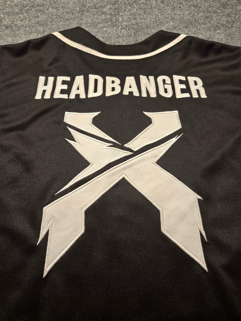 Excision Headbanger Baseball Jersey Black & White Size XL - Picture 2 of 12